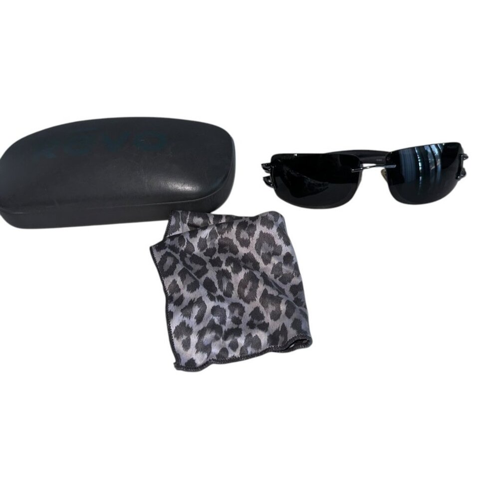 REVO Sunglasses 3069 001/X7 Black Frame with Black Polarized Lens With Case